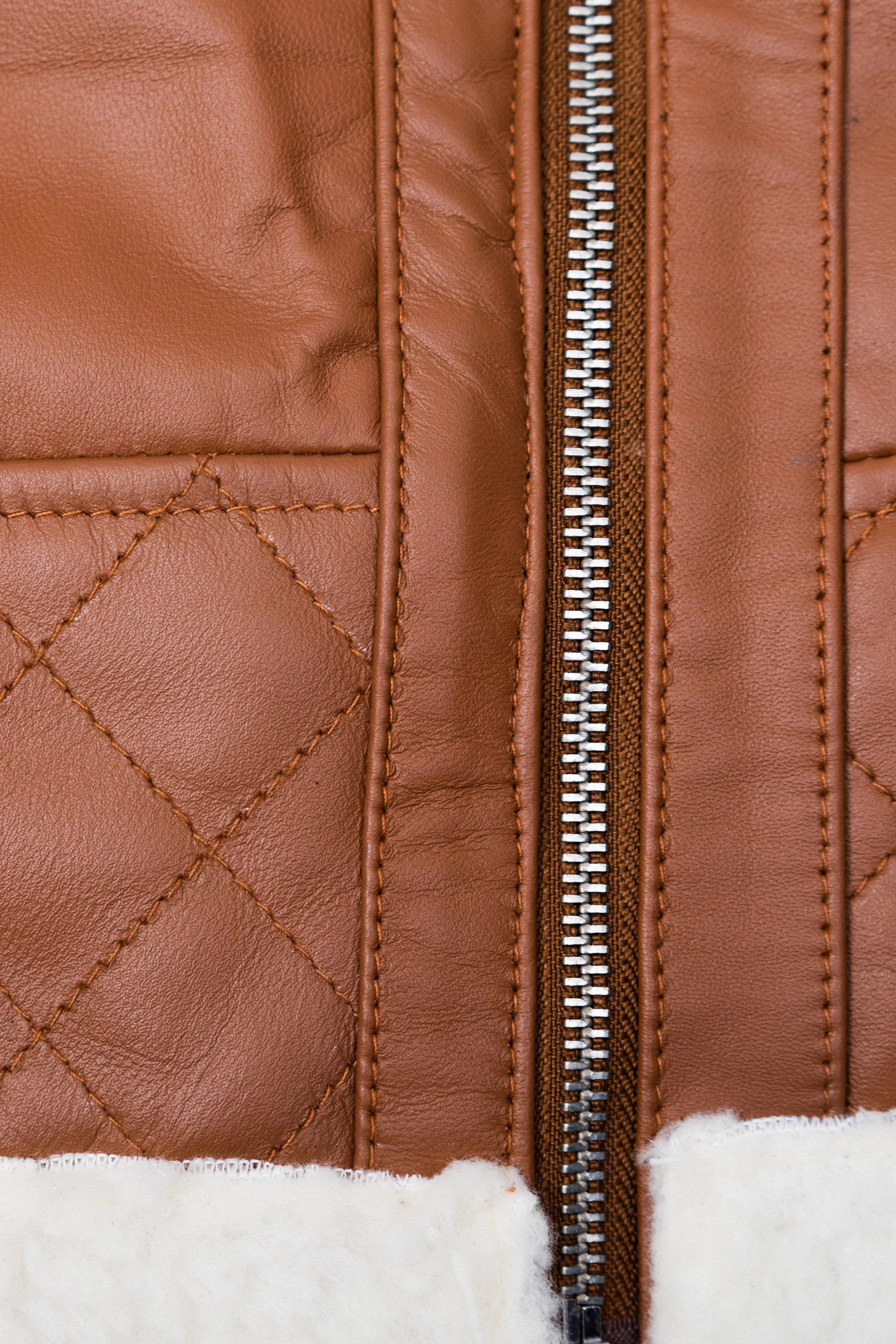 Biker Diamond Quilted Leather Jacket